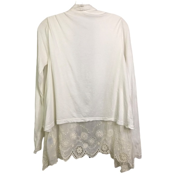 Johnny Was 4 Love & Liberty Eyelet Embroidered Kimono Cover Boho Cardigan XS - Picture 3 of 9